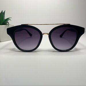 Black/Gold Cat Eye Sunglasses